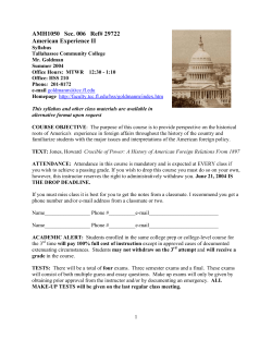 Syllabus - TCC Faculty Homepages