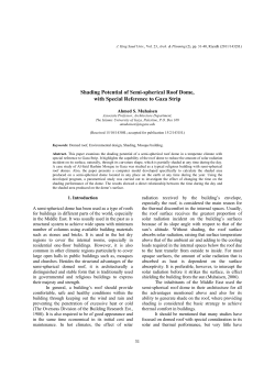 Shading Potential of Semi-spherical Roof Dome, with Special
