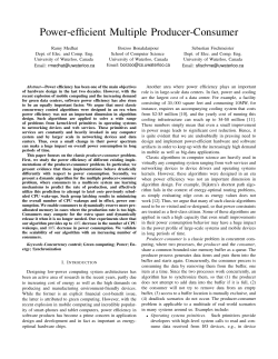 Power-efficient Multiple Producer-Consumer