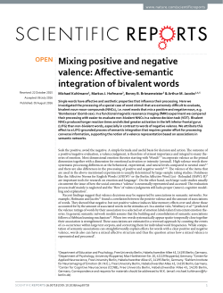 Mixing positive and negative valence: Affective