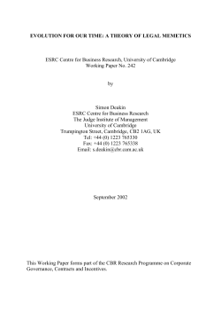 Evolution for Our Time: A Theory of Legal Memetics