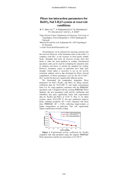 Pitzer ion interaction parameters for BaSO4-NaCl