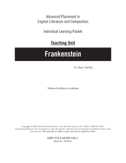 Frankenstein - Advanced Placement Teaching Unit Sample PDF