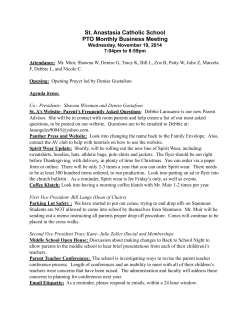 November PTO meeting minutes