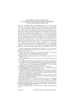The chronological structure of the Sixth Age in the Rawlinson