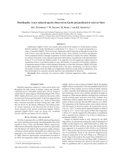 Meridianiite: A new mineral species observed on Earth and
