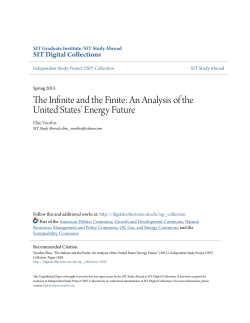 The Infinite and the Finite - SIT Digital Collections