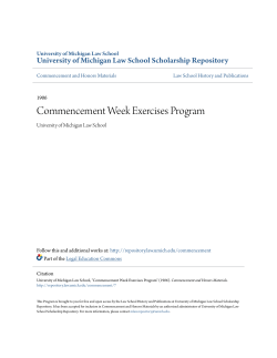 Commencement Week Exercises Program