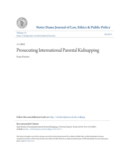 Prosecuting International Parental Kidnapping