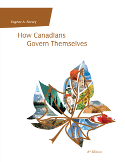 How Canadians Govern Themselves - Western University Political