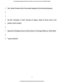 Title: Cellular Proteomes Drive Tissue