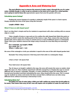 Appendix 8: Area and Watering Cost