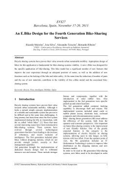 An E.Bike Design for the Fourth Generation Bike