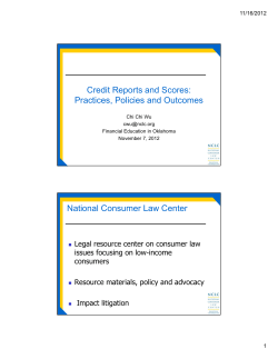 Credit Reports and Scores - Oklahoma Jump$tart Coalition