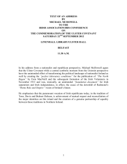 the ulster covenant from a republican and nationalist perspective