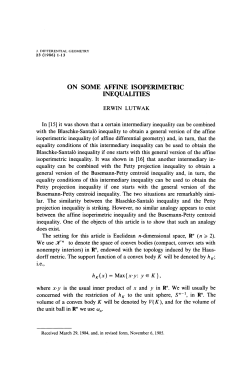 on some affine isoperimetric inequalities