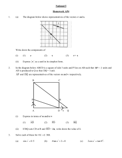 National 5 Homework AP4 1. (a) The diagram below shows