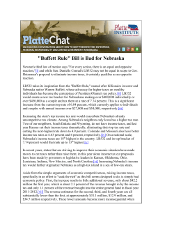 "Buffett Rule" Bill is Bad for Nebraska