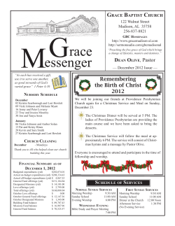 December - Grace Baptist Church