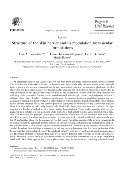 Structure of the skin barrier and its modulation by