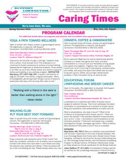 May &ndash; August 2016 - Support Connection