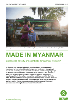 Made in Myanmar: Entrenched poverty or