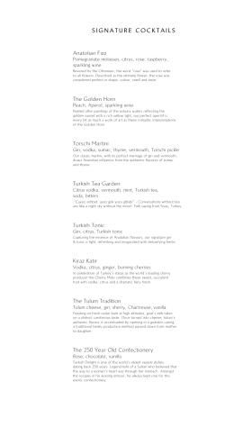 signature cocktails