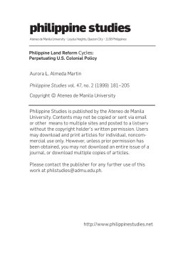 Print this article - Philippine Studies