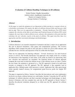 Evaluation of Collision Handling Techniques in 2D collisions