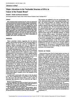 Major Alterations in the Nucleotide Structure of DNA in Cancer of the