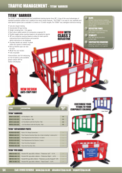 traffic management - titan&trade; barrier