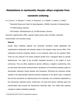 Modulations in martensitic Heusler alloys originate from nanotwin