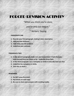 FORCED REVISION ACTIVITY
