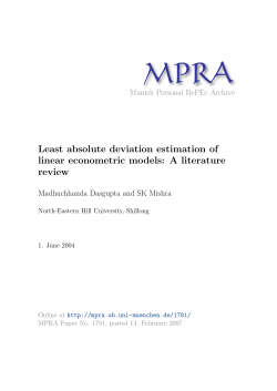 Least absolute deviation estimation of linear econometric models: A