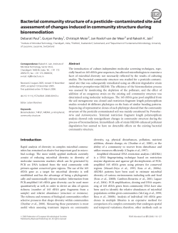 Bacterial community structure of a pesticide