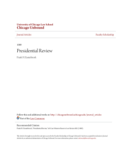 Presidential Review - Chicago Unbound