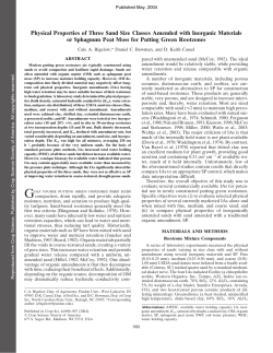 Physical Properties of Three Sand Size Classes Amended with