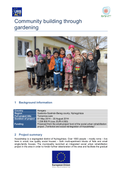 Community building through gardening