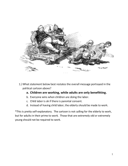 a. Children are working, while adults are only