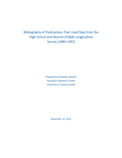 Bibliography of Publications That Used Data