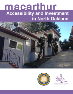 Accessibility and Investment in North Oakland