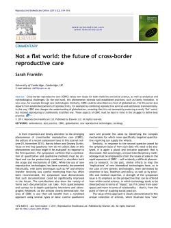 Not a flat world: the future of cross-border
