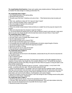 The Jungle Reading Guide Questions: Answer each question using