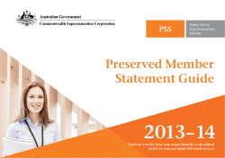 PSS Preserved Member Statement Guide 2013-14