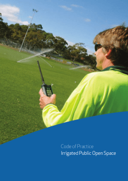 Code of Practice - Irrigated Public Open Space
