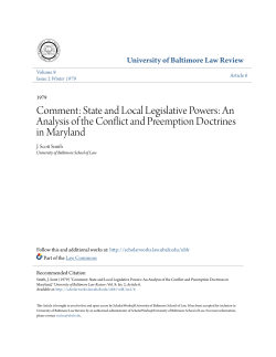 State and Local Legislative Powers: An Analysis of
