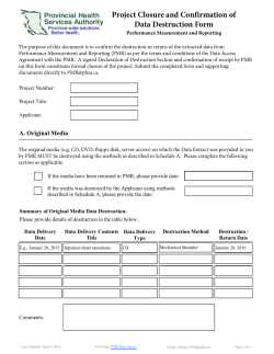 Project Closure and Confirmation of Data Destruction