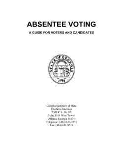 Absentee Voter Guide