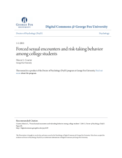 Forced sexual encounters and risk-taking behavior among college