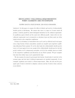 regulating collateral-requirements when markets are